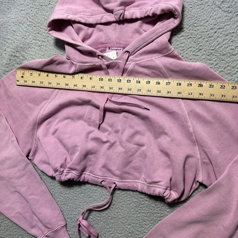 NWT Champion Hoodie Women Medium Mauve Pink  Pullover Cropped‎ Hooded Y2K 90's - Picture 4 of 11